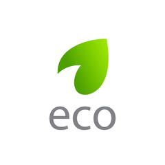 Eco leaves logo icon design template elements
