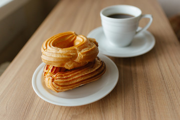 cheese rings and coffee