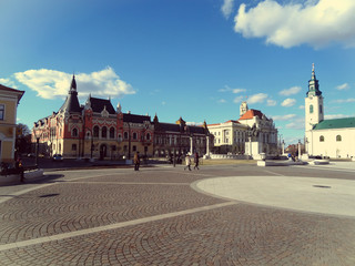 Obraz premium Sunday in the city center