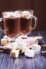 cocoa drink with marshmallows