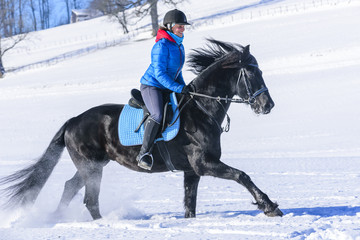 elegant unterwegs im Schnee