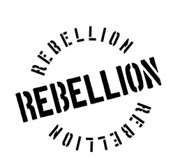 Rebellion rubber stamp. Grunge design with dust scratches. Effects can be easily removed for a clean, crisp look. Color is easily changed.