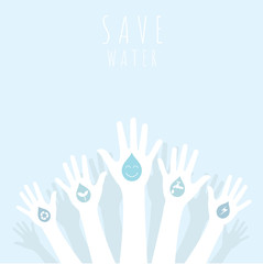 Save The Water Concept with copy space.