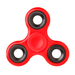 Red spinner isolated on white background