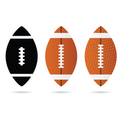 rugby ball set illustration