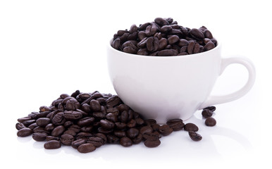 coffee bean on white background