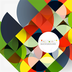 Obraz premium Cut paper circles, mosaic mix geometric pattern design