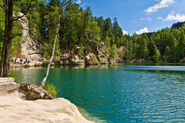 Adrspach, Czech Republic. Adrspasske Skaly, rocky town national park.