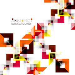 Modern square geometric pattern design on white