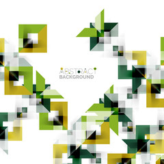 Modern square geometric pattern design on white