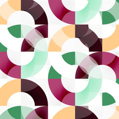 Obraz premium Colorful rings on grey background, modern geometric pattern design