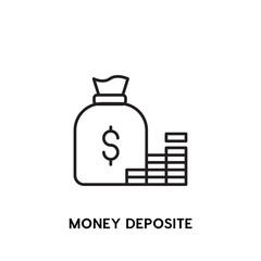 Money Deposit Vector Icon