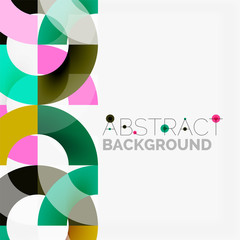 Obraz premium Colorful rings on grey background, modern geometric pattern design