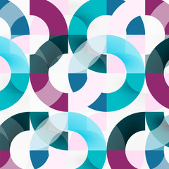 Fototapeta premium Colorful rings on grey background, modern geometric pattern design