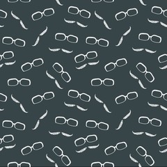 Hipster mustache background