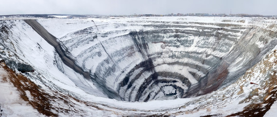Mirny diamond mine. Russian Diamond Mine. Yakutia  