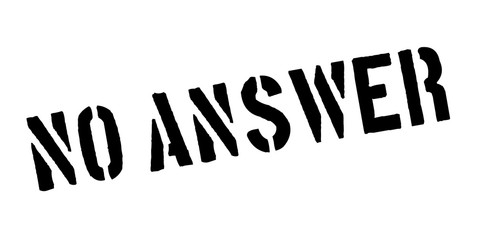 No Answer rubber stamp. Grunge design with dust scratches. Effects can be easily removed for a clean, crisp look. Color is easily changed.