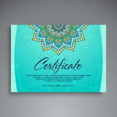Business Card. Vintage decorative elements. Diploma