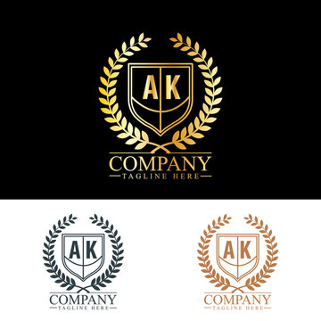 Initial Letter AK Luxury. Boutique Brand Identity