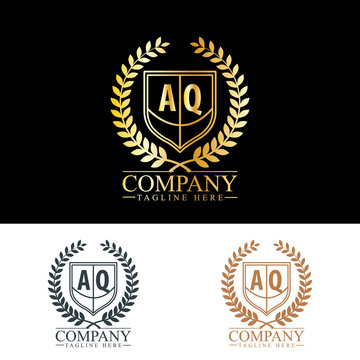Initial Letter AQ Luxury. Boutique Brand Identity