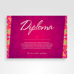 Business Card. Vintage decorative elements. Diploma