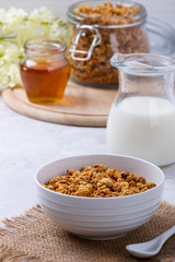 Home made coconut granola