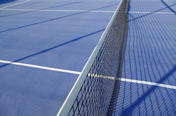 Blue Tennis Court Scene