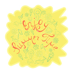 Summer Beach Sand with Lettering