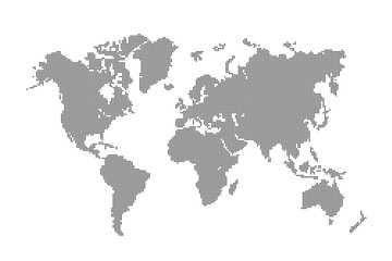 Obraz na płótnie Canvas World Dotted Vector Illustration Map