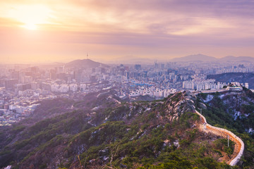 Sunrise at Seoul City Skyline, The best view of South Korea