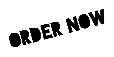 Order Now rubber stamp. Grunge design with dust scratches. Effects can be easily removed for a clean, crisp look. Color is easily changed.
