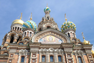 Fototapeta na wymiar St. Petersburg, Russia into the Church of the Savior on Spilled Blood.