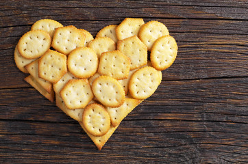 Crackers with cheese