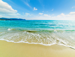 Porto Giunco shore on a sunny day