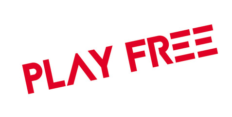 Play Free rubber stamp. Grunge design with dust scratches. Effects can be easily removed for a clean, crisp look. Color is easily changed.