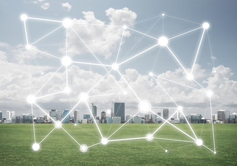 Fototapeta premium Networking and social communication as means for effective busin