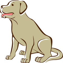 Golden Retriever outline drawing