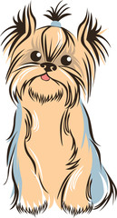 Yorkshiere terrier outline sketch