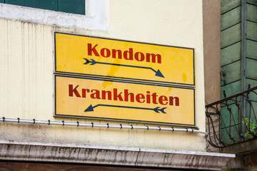 Naklejka premium Schild 227 - Krankheiten