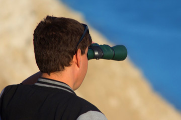 A man standing on the beach