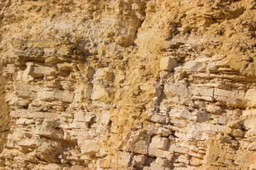 Wall of limestone beige