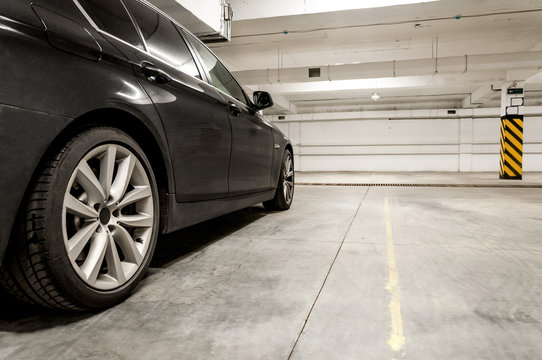 Underground Parking, Car Parked In Private Garage 