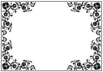 vintage flower, vector