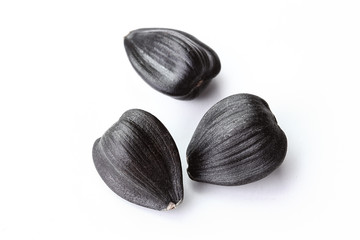 sunflower seeds isolated white background