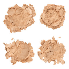 Foundation color sample on white background
