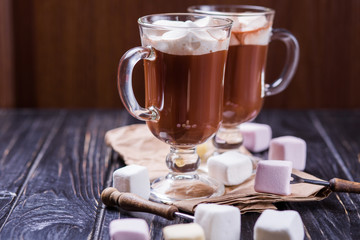 cocoa drink with marshmallows