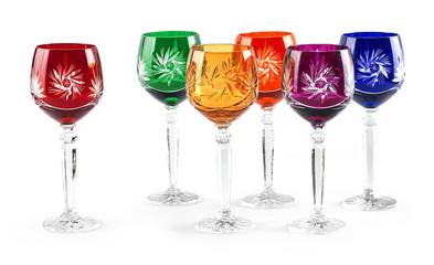 Colorful wine glasses