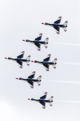 The Thunderbirds in tight formation