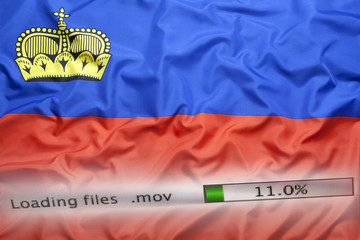 Downloading files on a computer, Liechtenstein flag