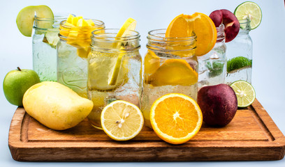 Colorful Sparkling Drink : Isolated Fruit soda cocktail to quench your thirst